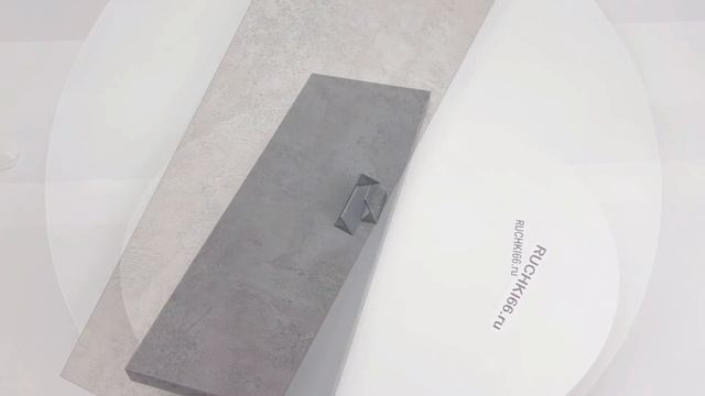 Мебельная ручка-профиль для шкафа. Цвет - серый шлифованный.