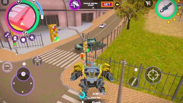 rope hero vice town robot tank
