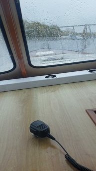 Швартовка в Подмосковье в дождь