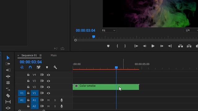 Vivid color smoke effect in Adobe Premiere Pro