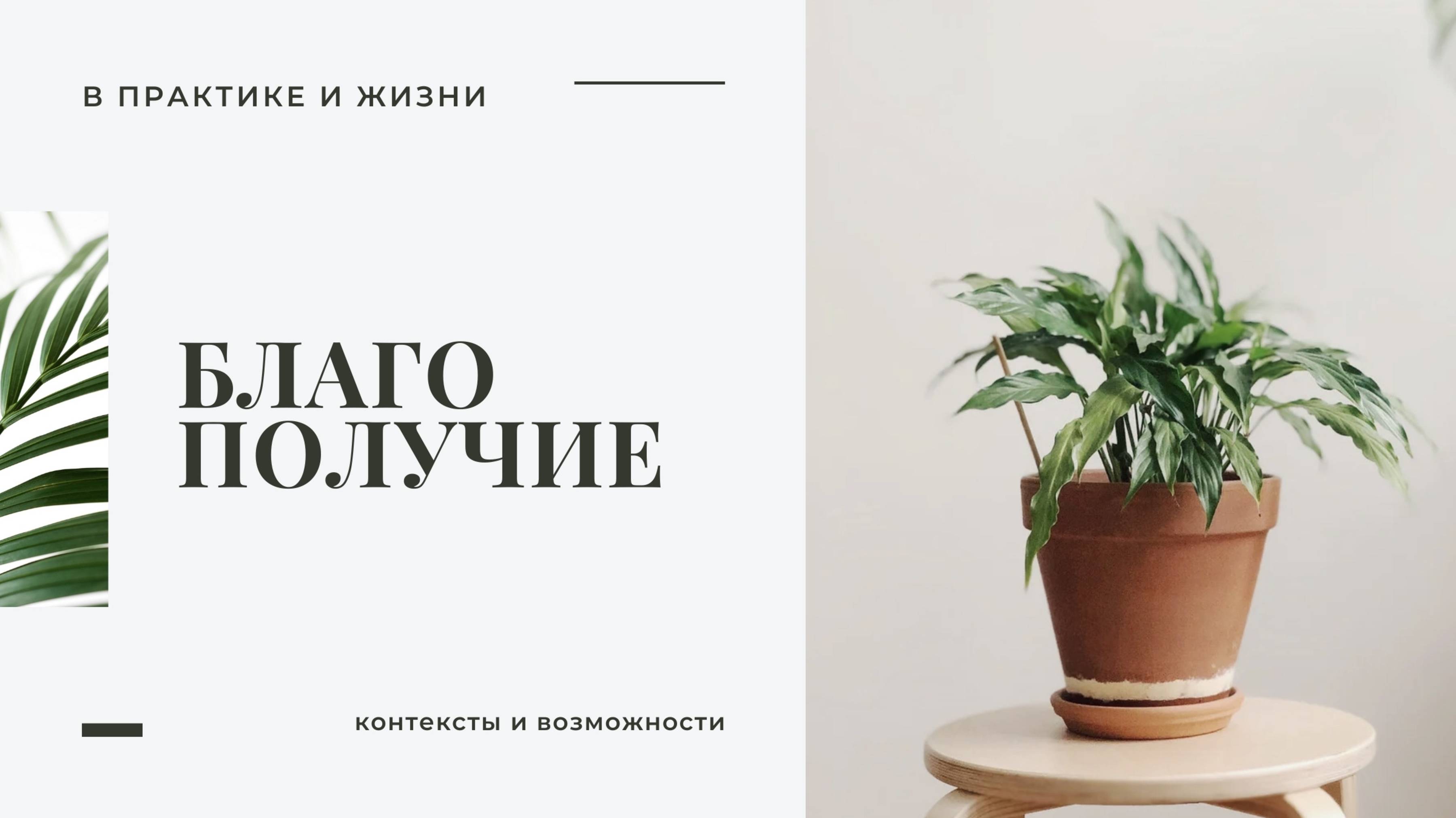 Благополучие в практике и жизни.