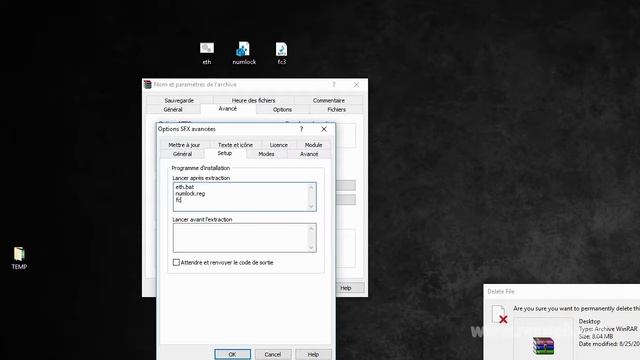 Make an Executable using Winrar