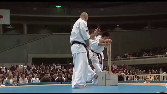 Artur Hovhannisyan Tameshiwari Kyokushin Karate Правый Лоу-кик