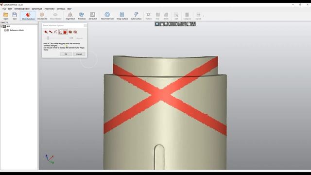 QS Tutorials_ Mesh Selection - How to do Reverse Engineering with QUICKSURFACE