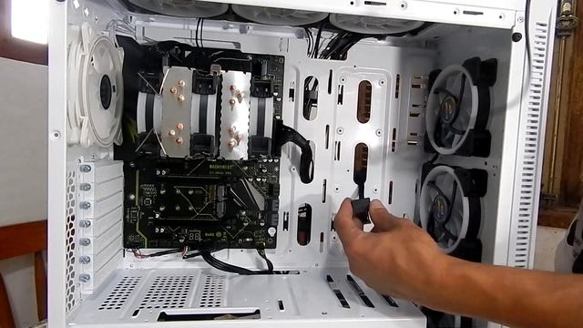Ligando os cabos do painel frontal do gabinete GameMax Abyss M908TR Infinit e placa mae E5 MR9 PRO!