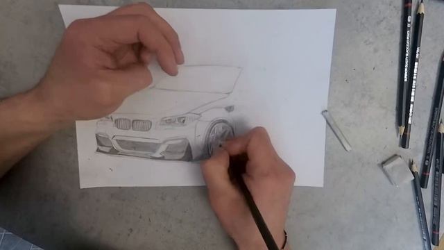 Рисую карандашом Bmw