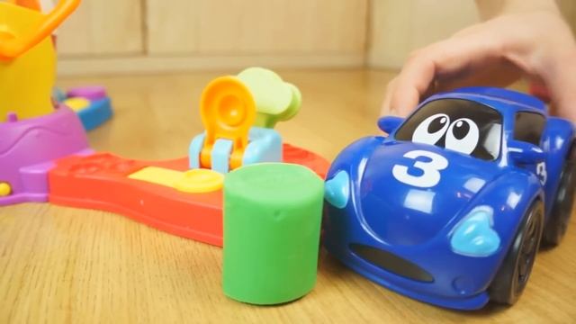 Мультики про машинки - Игрушки и катапульта Play-Doh