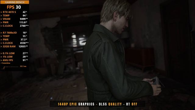 Silent Hill 2 Remake - RTX 4070 Super - 1080P, 1440P, 4K, - Epic Settings - Ray Tracing - DLSS