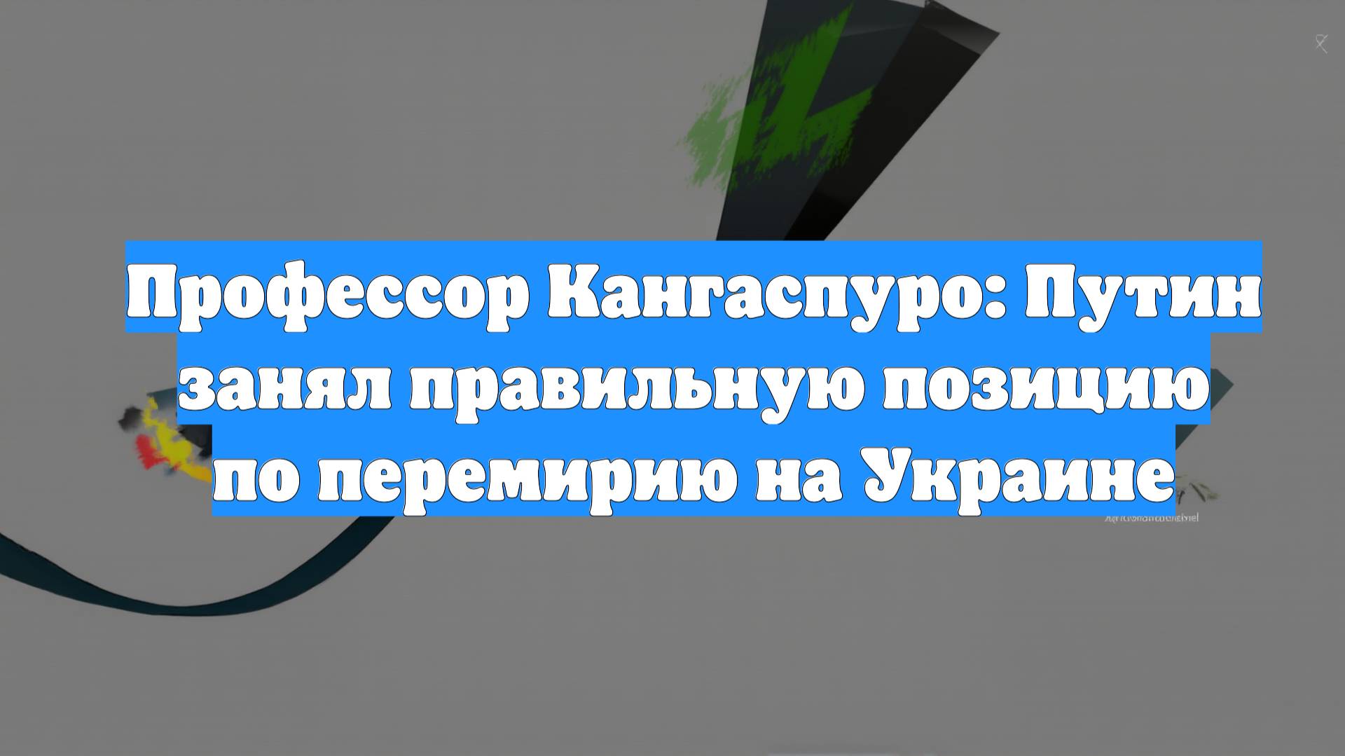 Профессор Кангаспуро: Путин занял правильную позицию по перемирию на Украине