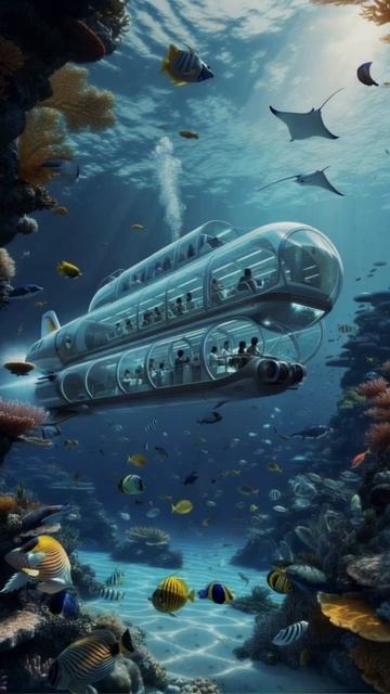 Прозрачная подводная лодка