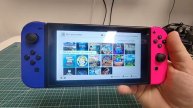 обзор прошитого Нинтендо свитч розовый с синим