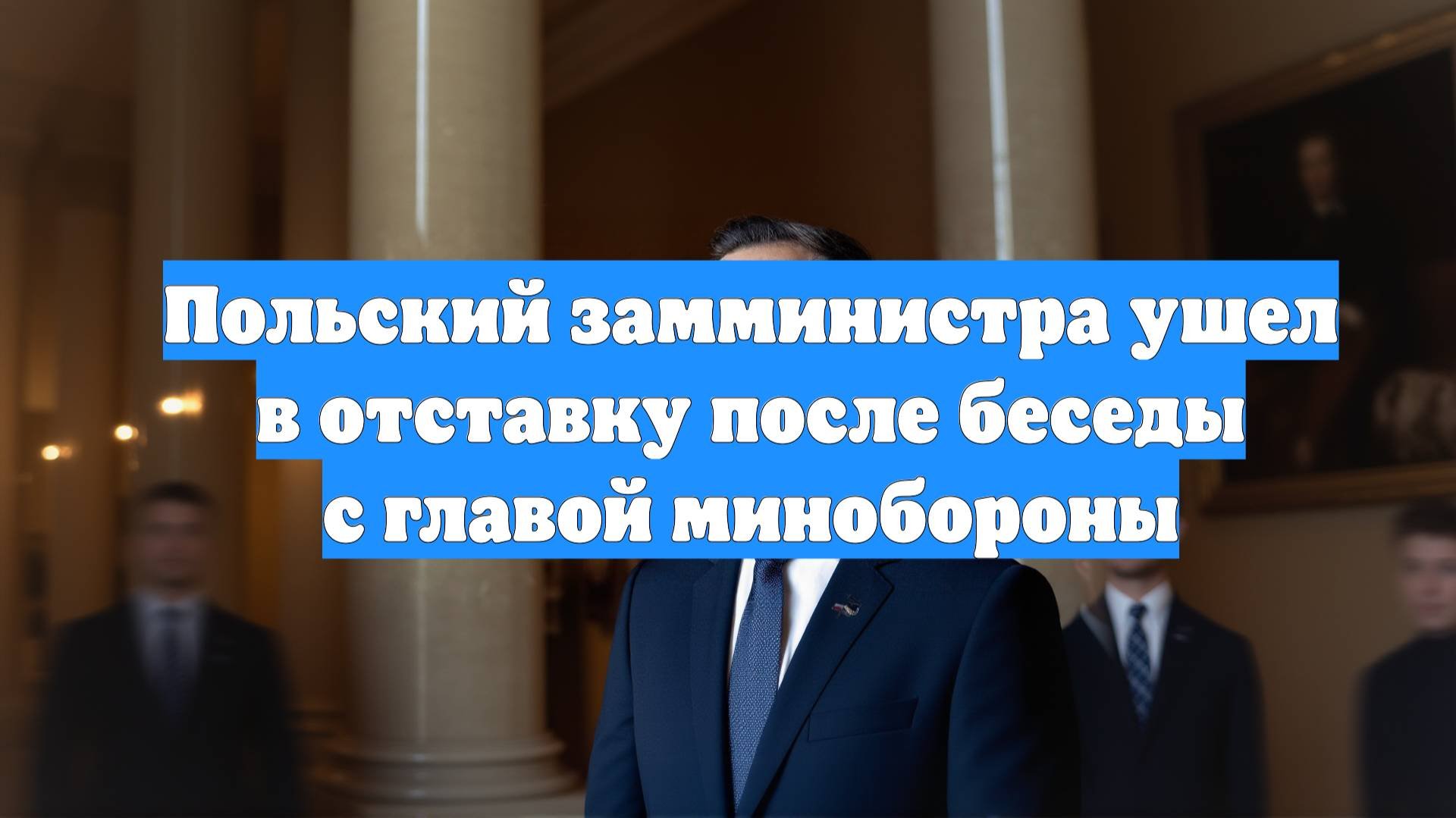 Польский замминистра ушел в отставку после беседы с главой минобороны