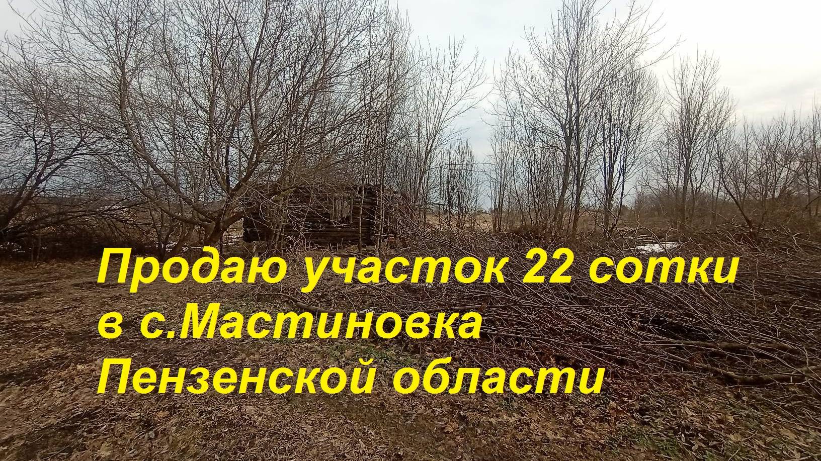 Участок Мастиновка 22 сотки