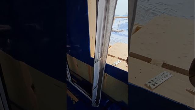 Монтаж панорамных окон в каркасном доме в п. Новокаменский #100domov72 #каркасник