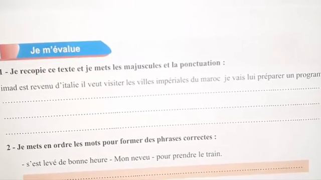 mon livre de français 4 année primaire page 18 19 Grammaire La phrase