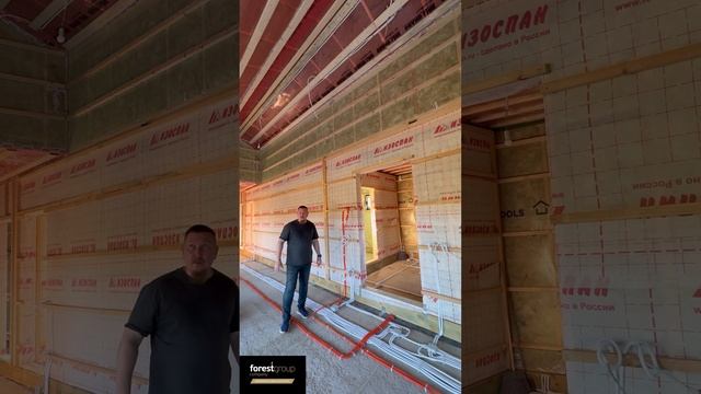 Каркасно-панельный дом по скандинавской технологии. Обзор внутри. Инженерка.