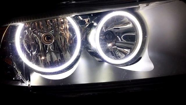 BMW E90 E91 LCI facelift original headlight equipped with 120SMD LED/ring angel eyes