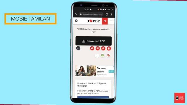 HOW TO CONVERT | PDF TO WORD | WORD TO PDF | NO APPS  | USING SMARTPHONE | MOBIE TAMILAN |