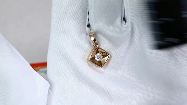 Золотая подвеска AQUAMARINE с бриллиантом 920843к