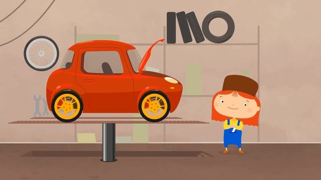 Мультфильмы про машинки - Доктор Машинкова и гоночный автомобиль