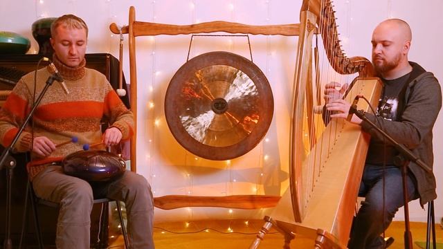 “Let it be” на глюкофоне и арфе / The Beatles cover on steel tongue drum & harp / Kosmosky Cover