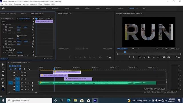 Mask Video In TEXT shape in adobe premiere | Epic Masking Effect in TEXT shape | Text Masking Effec