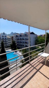 Вид из номера в гостинице "Камелия-Кафа". Крым. Коктебель