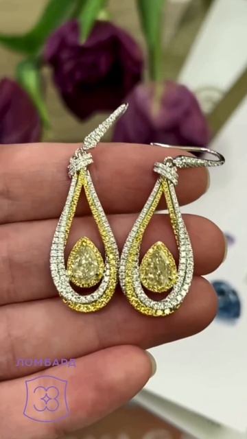 Серьги с бриллиантами 2,04 ct | Ломбард38