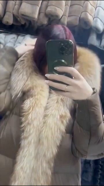 ❄️Пуховик с натуральной Лисой🔥🔥🔥
