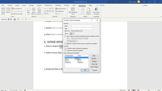 How to Create Fillable PDF Form in Microsoft Word