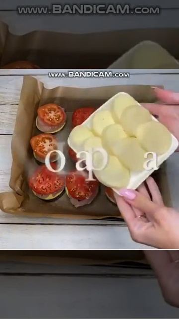"Пирамидка" из баклажанов с курицей!