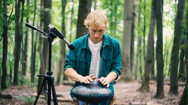 Двухсторонний Глюкофон «OCEAN»(D-minor + C-major) / Double side Steel Tongue Drum / Kosmosky Tank