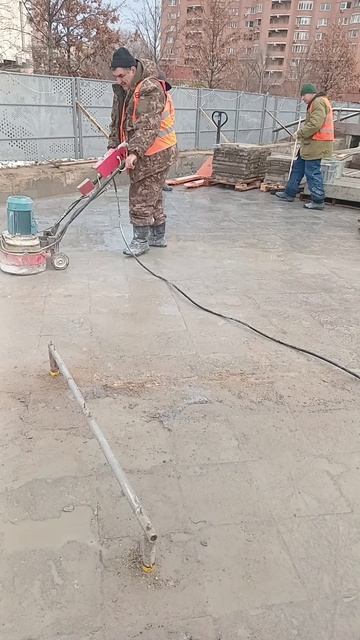 Шлифовка бетона , работа.