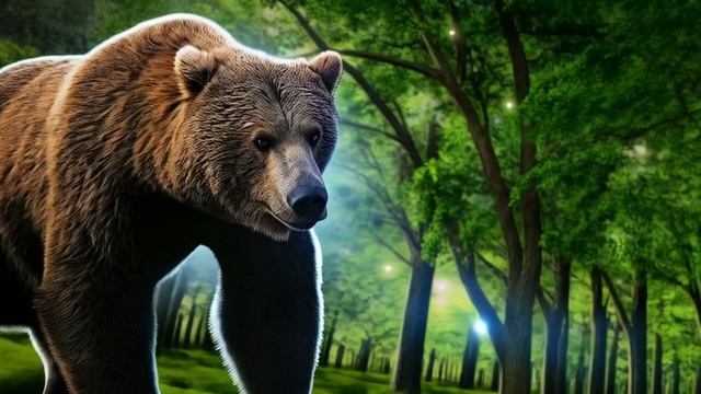 Медведь ожил на фото )))