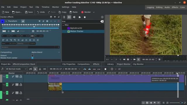 Exploring Tracking Methods in KDENLIVE (Guest which is the BEST?)