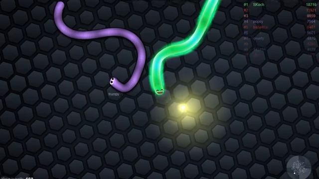 играем в slither.io #2(удачные моменты)