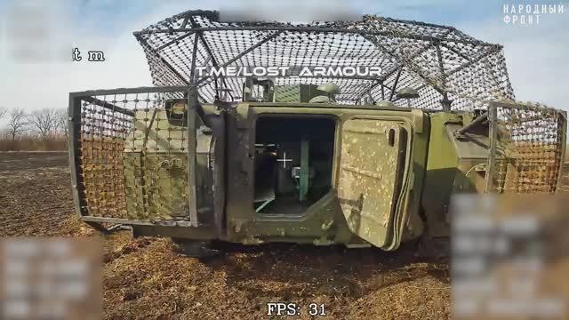 Уничтожение бтр M113 Всу ударом оптоволоконного FPV-дрона "КВН" в районе н.п. Тарасовка ДНР 💥🇷🇺👊