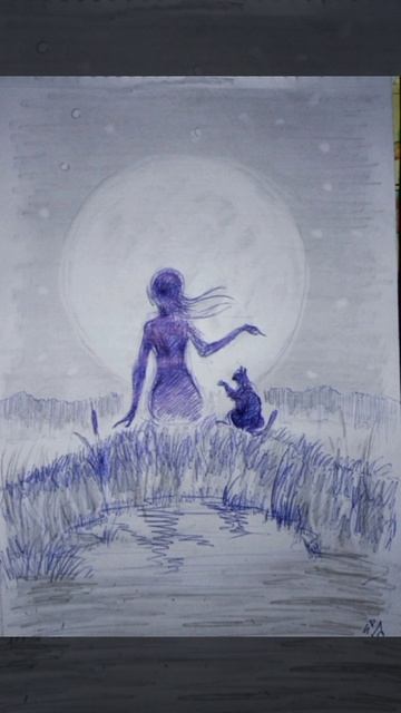рисунок ручкой скетч