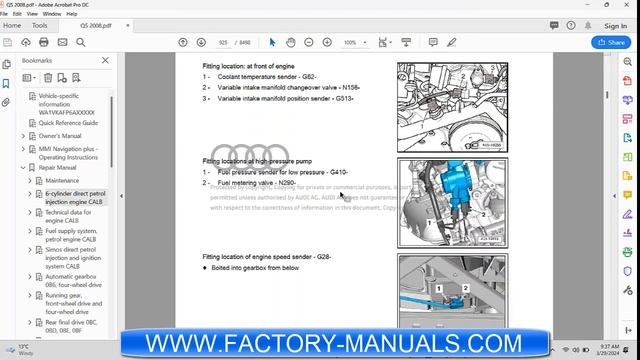 2008 Audi Q5 OEM factory repair manual