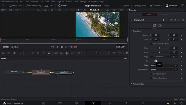 TURN transition in Davinci resolve! Made by TRANSFORM & RADIAL BLUR/FUSION! Easy tutorial!