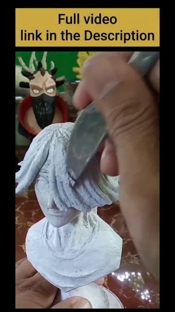 Sculpting Kazutora in Paper Mache Clay #shorts