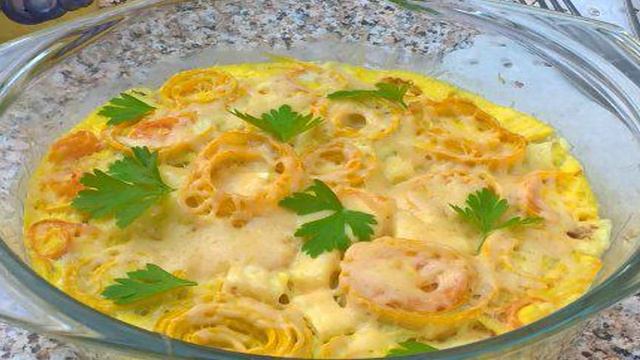 Запеканка из цуккини и моркови в виде розочек