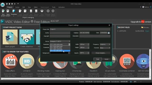 HOW TO MAKE SOCIAL MEDIA VIDEO INSTAGRAM & IGTV USING VSDC TOOL