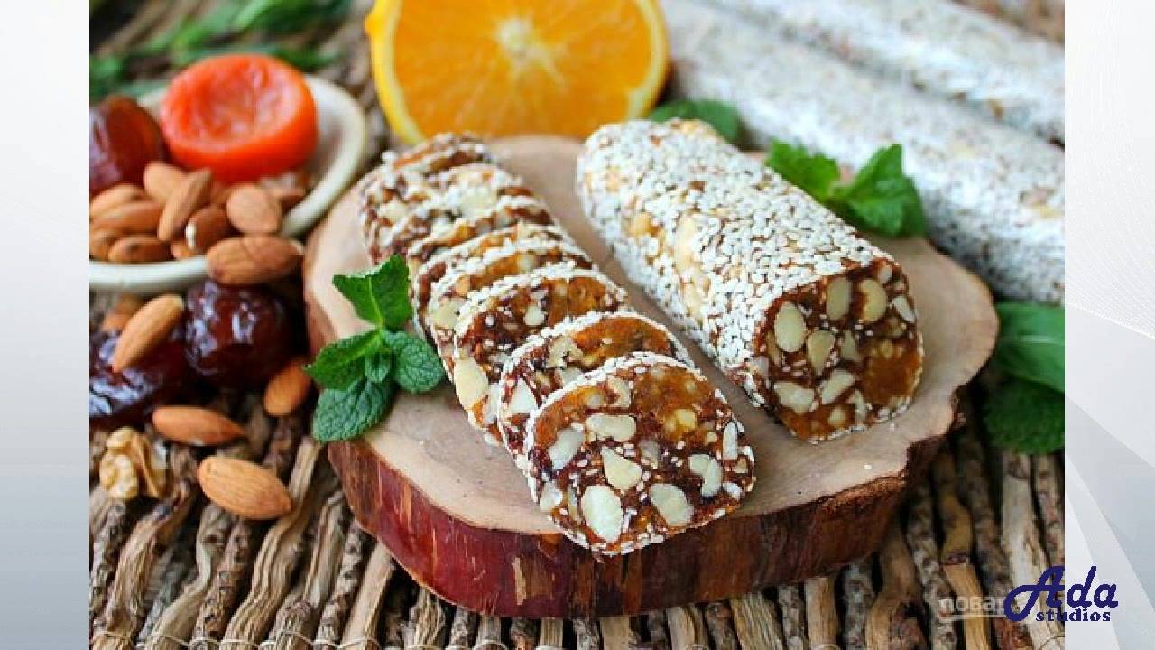 Идедальное блюдо. Колбаска к чаю, очень вкусная и полезная. Из фиников и кураги приготовим мягкую па