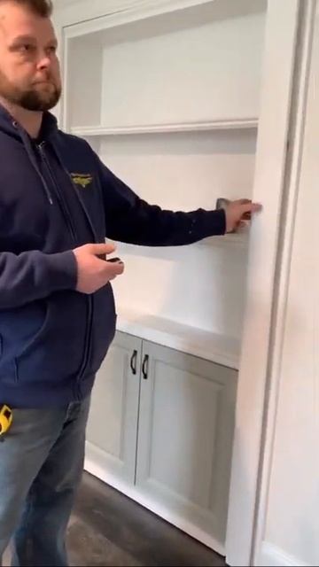 Hidden Door with electromagnetic lock #hometransformation #shorts
