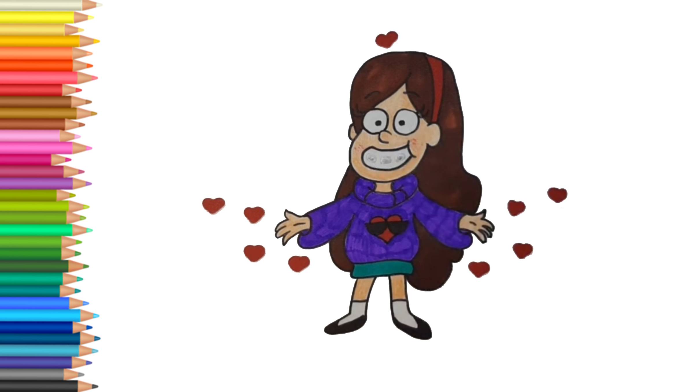 Рисовать Мейбл из Гравити Фолз 🥰🙃