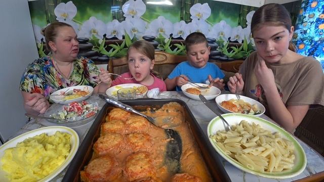 мукбанг. тефтели по рецепту главного цветочка страны 🔥