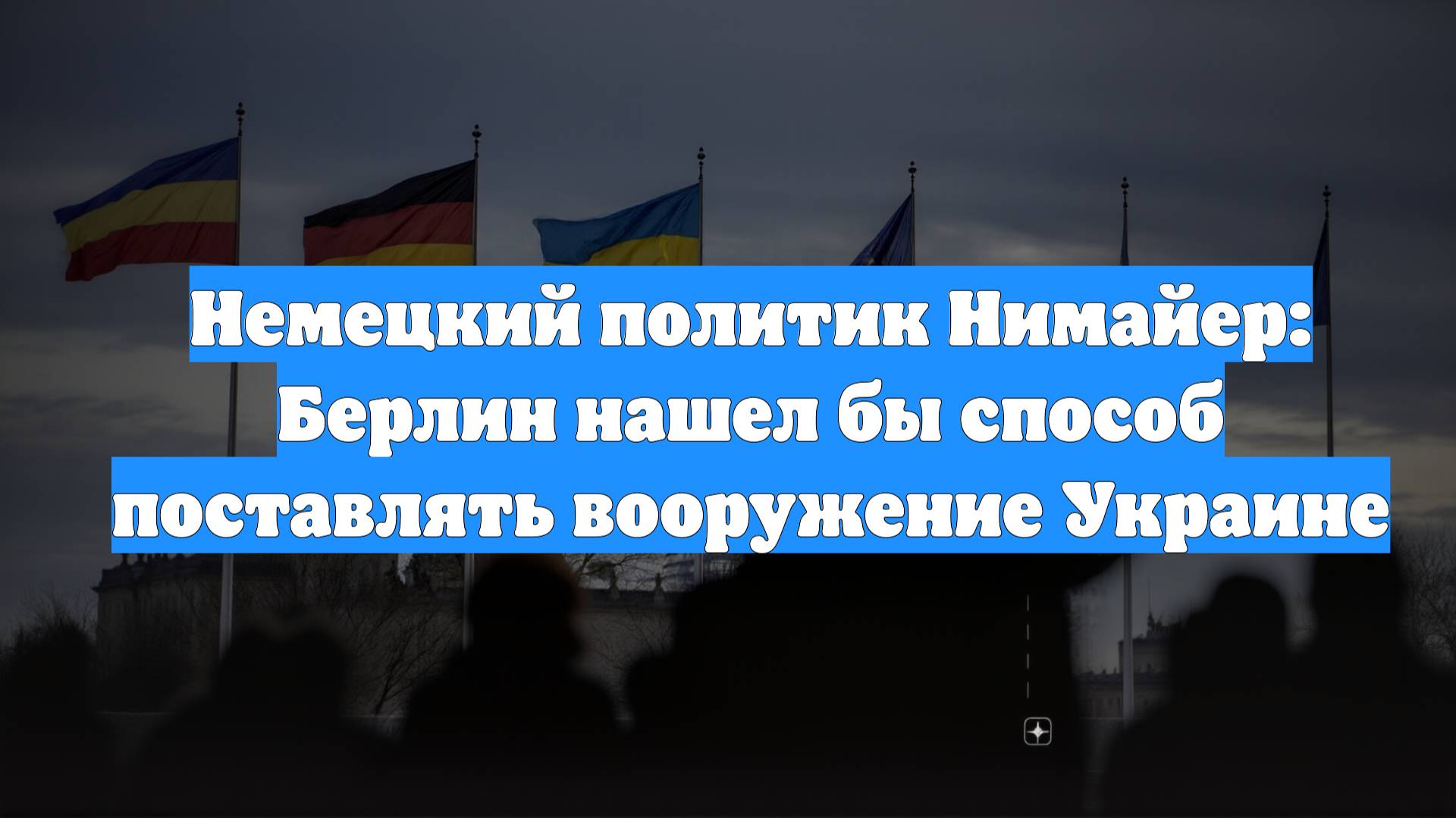 Немецкий политик Нимайер: Берлин нашел бы способ поставлять вооружение Украине