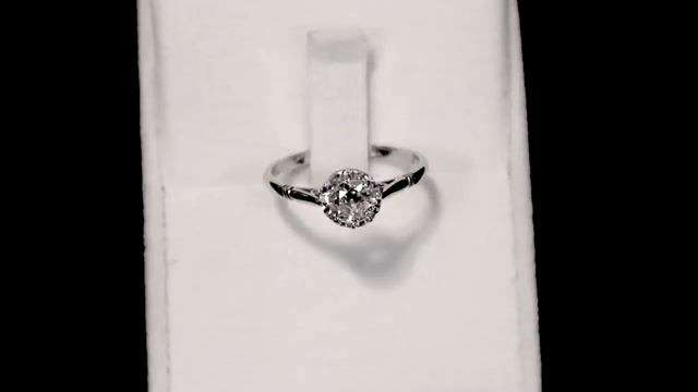 0.42 ct Diamond and Platinum Solitaire Ring - Antique French Circa 1930 - AC Silver A2413