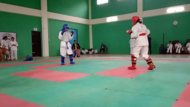 jyntialin warbah (AO) vs Rijanai Ryndong.(AKA) Meghalaya state level karate Do federation